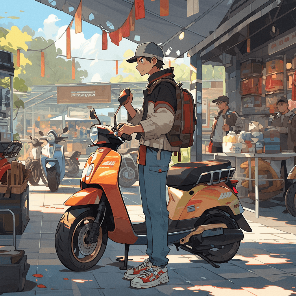beginner chinese reading practice renting a scooter