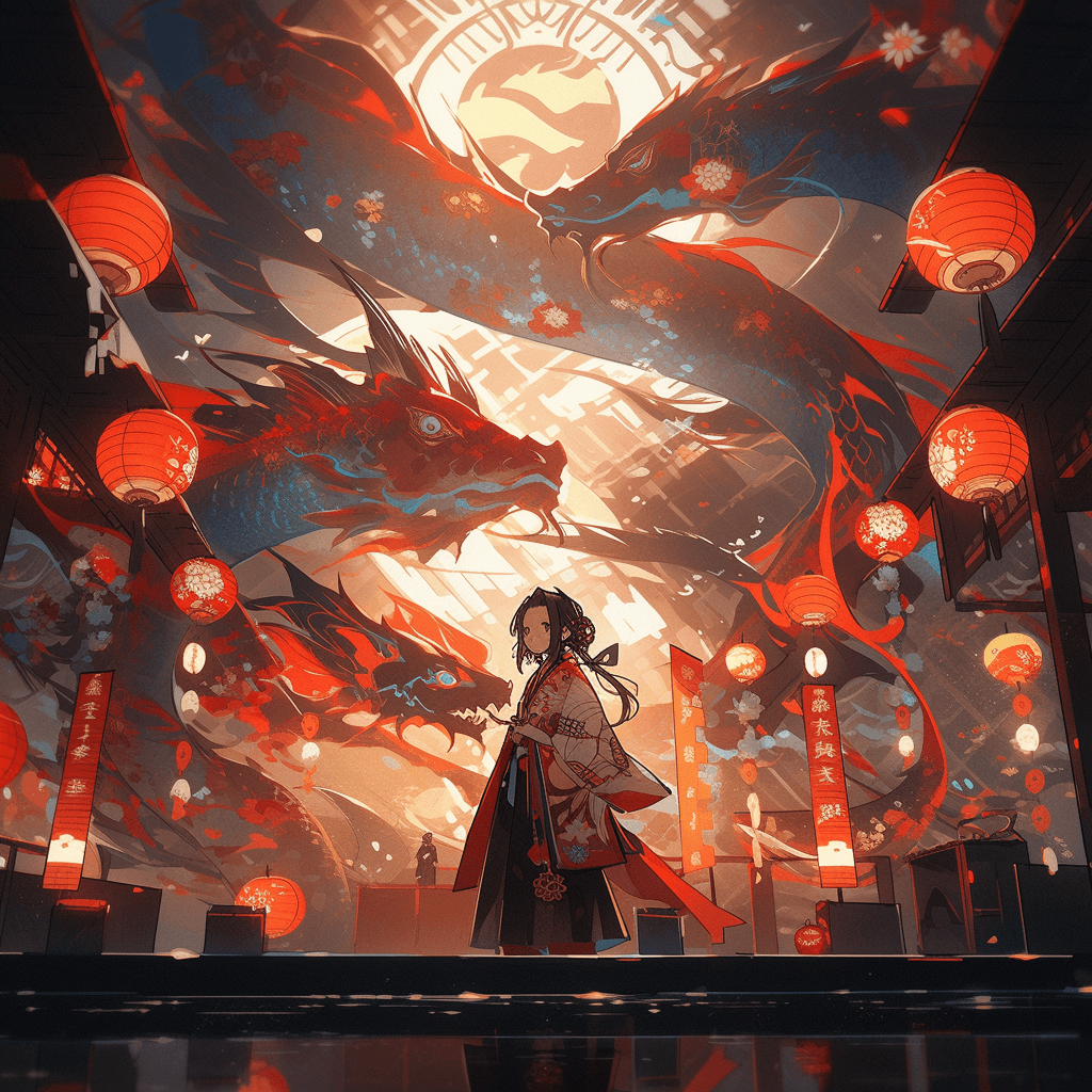 Advanced Chinese Reading Practice — Art 1 a woman in a dragon art gallery